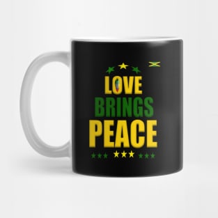 Peace & Love, Good Vibes, Reggae, Jamaica, Rasta Mug